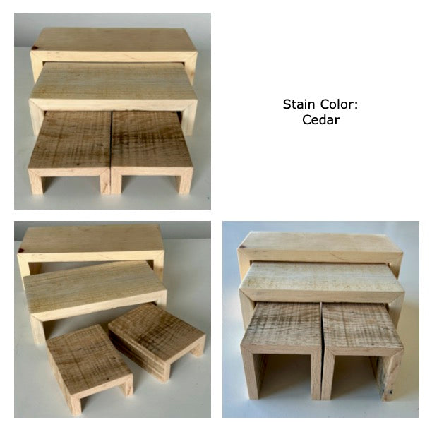 Cedar Plant Stand Riser - 4 peices